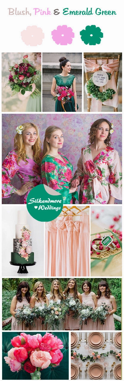 Blush, Pink and Emerald Green Color Robes - Premium Rayon Collection