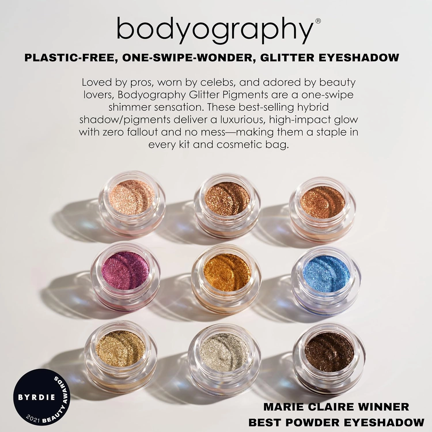 Bodyography Glitter Pigment - Halo Silver Diamond for Women - 0.105 oz Eye Shadow