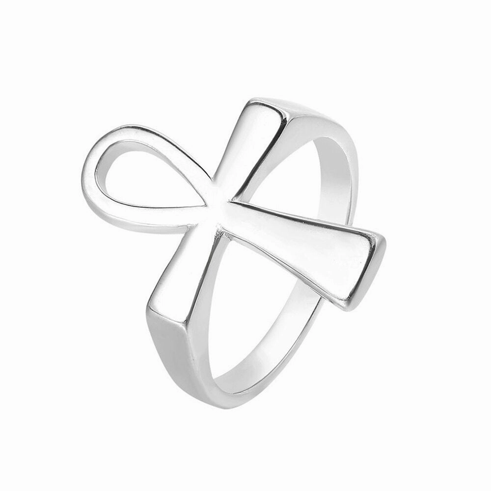 Bold Gold Ankh Ring
