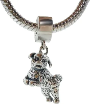 BOLENVI Bichon Frise Poodle Dog 925 Sterling Silver Dangle Pendant X Charm Bead For Pandora & Similar Charm Bracelets or Necklaces