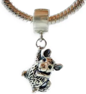 BOLENVI Chinchilla Pet 925 Sterling Silver Dangle Pendant X Charm Bead For Pandora & Similar Charm Bracelets or Necklaces