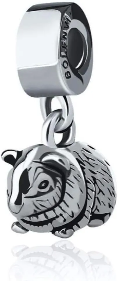 BOLENVI Realistic Guinea Pig Pet 925 Sterling Silver Dangle Pendant X Charm Bead For Pandora & Similar Charm Bracelets or Necklaces