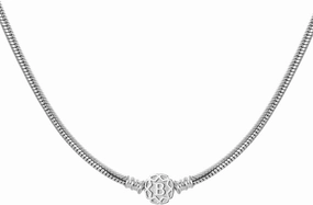 Bolenvi Clasp 3mm European Snake Chain Charm Bead Pendant Necklace Jewelry Compatible With Pandora & Similiar Charms