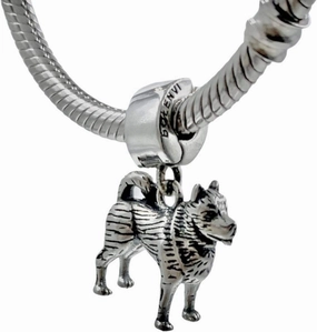 BOLENVI Siberian Husky Dog 925 Sterling Silver Dangle Pendant X Charm Bead For Pandora & Similar Charm Bracelets or Necklaces