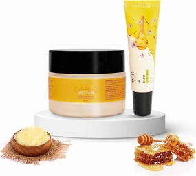 Boomers About to Glow - 100 Times Washed Ghee Face Cream and Ghee Lip Balm Combo Kit | Ultra Hydrating | Skin Brightening & Glowing Skin | Natural | Men and Women | All Skin Types