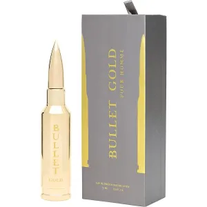 Bullet Gold Men 2.5 FL OZ Long Lasting Cologne Spray – Bold Warm Spicy Woody Fragrance with Amber, Musk & Sandalwood – Masculine Scent for Daily & Evening Wear – Premium Men’s Perfume Bottle