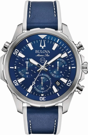 Bulova Men's Marine Star Series B Stainless Steel 6-Hand Chronograph Quartz Watch, 100M