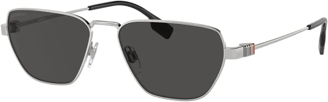 BURBERRY BE3146 Hexagonal Sunglasses for Men   BUNDLE With Deisgner iWear Complimentary Eyewear Kit