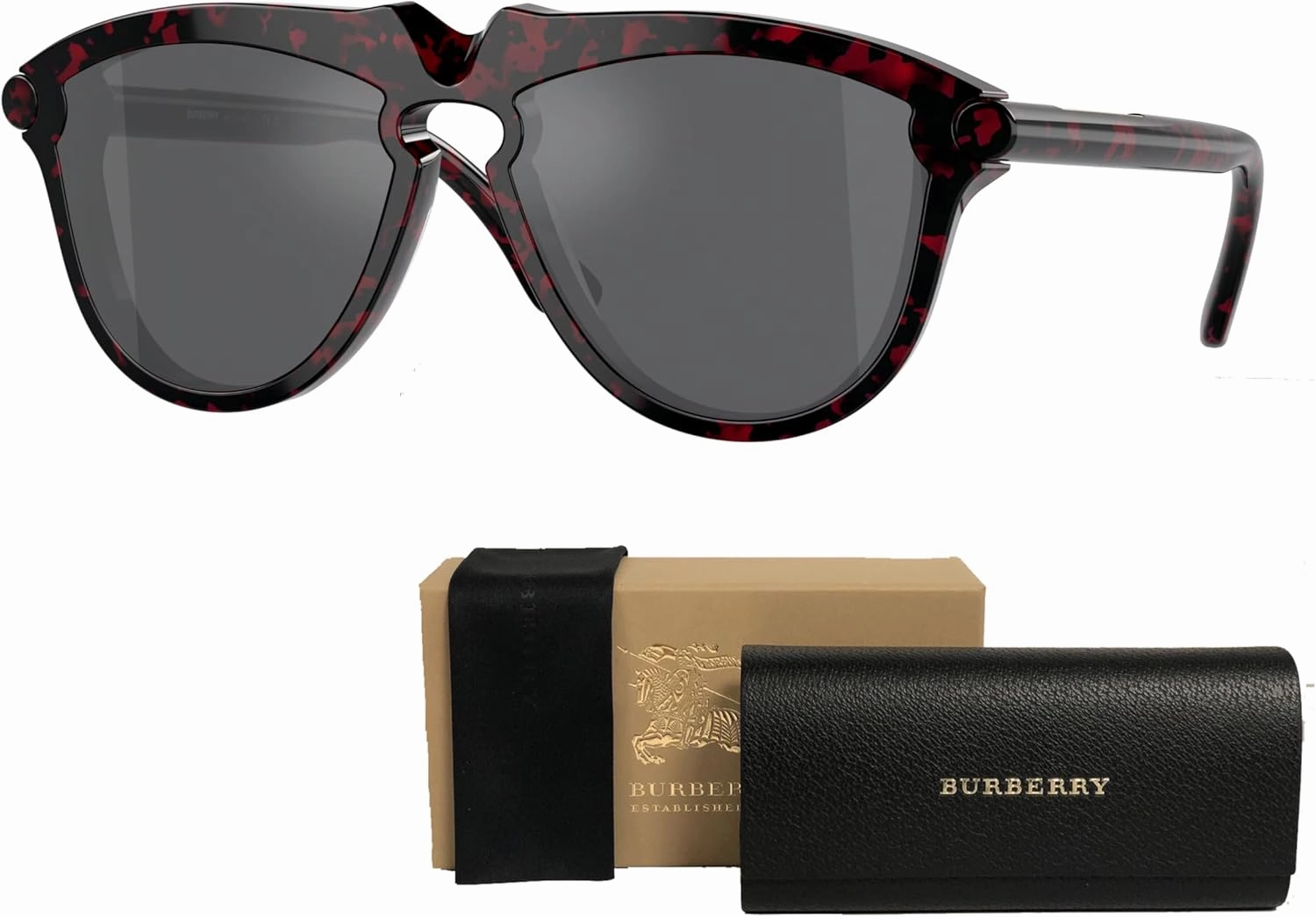 BURBERRY BE4417U Aviator Sunglasses for Men   BUNDLE With Deisgner iWear Complimentary Eyewear Kit