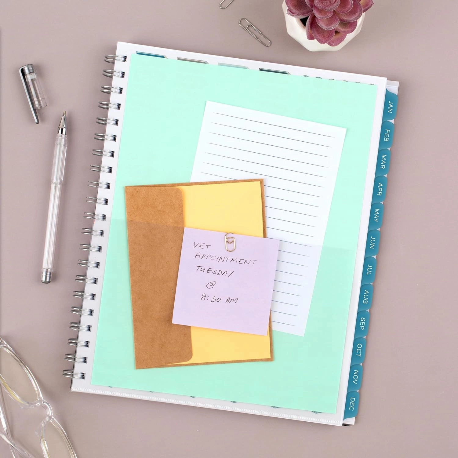 Cambridge 2025 Planner, Weekly & Monthly, 8-1/2" x 11", Large, Glacier (1727-905-25)