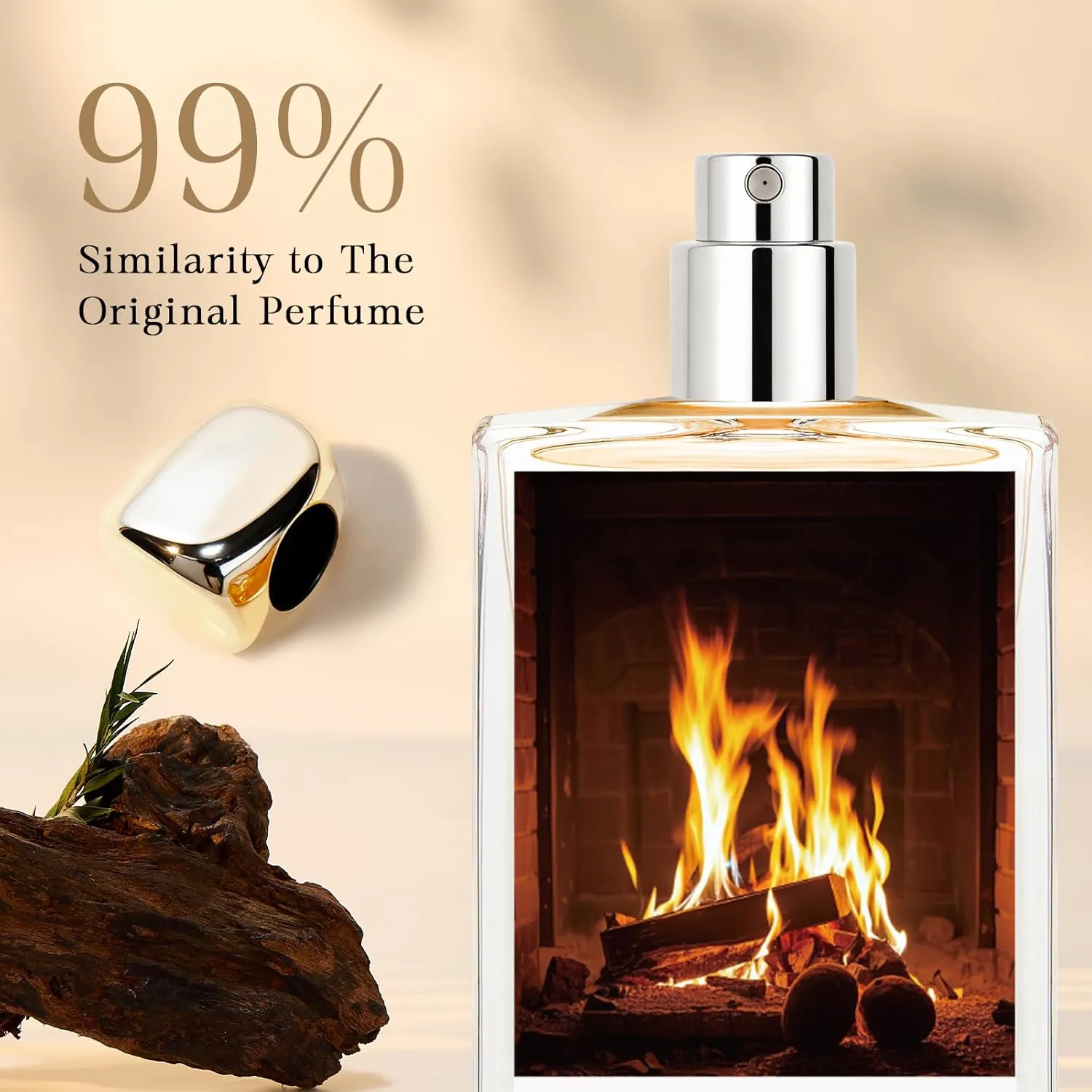 Caramel Chestnut Eau De Parfum Inspired by Replica M.M.'s The Fireplace, Long Lasting Perfume For Women & Men, Paraben Free, Vegan, Unisex Vanilla Perfume Spray - 1.7 Fl Oz (50ml)