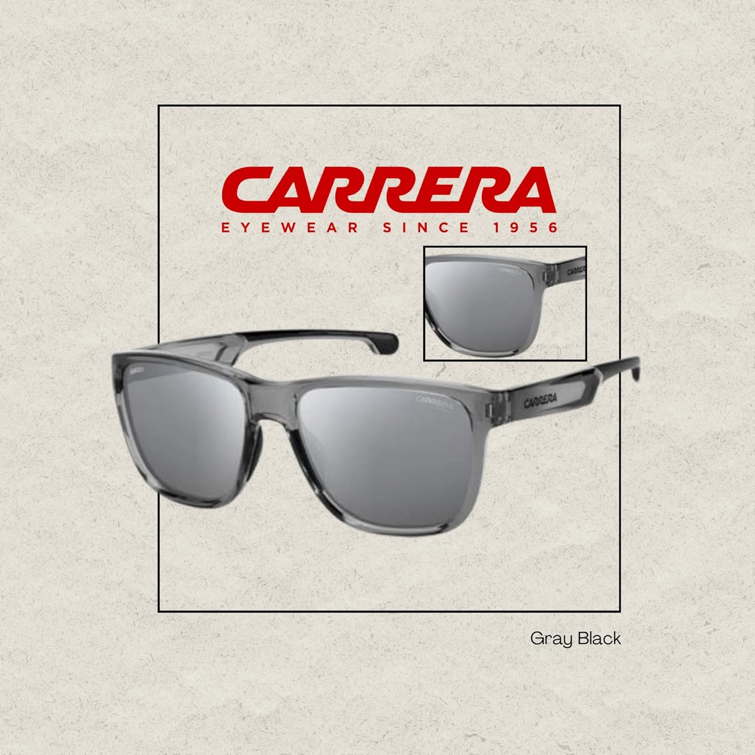 Carrera-Ducati CA003/S Square Sunglasses for Men   BUNDLE With Designer iWear Complimentary Eyewear Kit