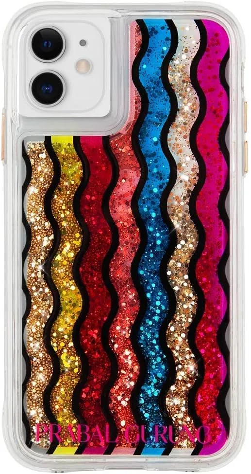 Case-Mate - PRABAL GURUNG - Case for iPhone 11 - Waterfall - Rainbow - 6.1 inch - Gold