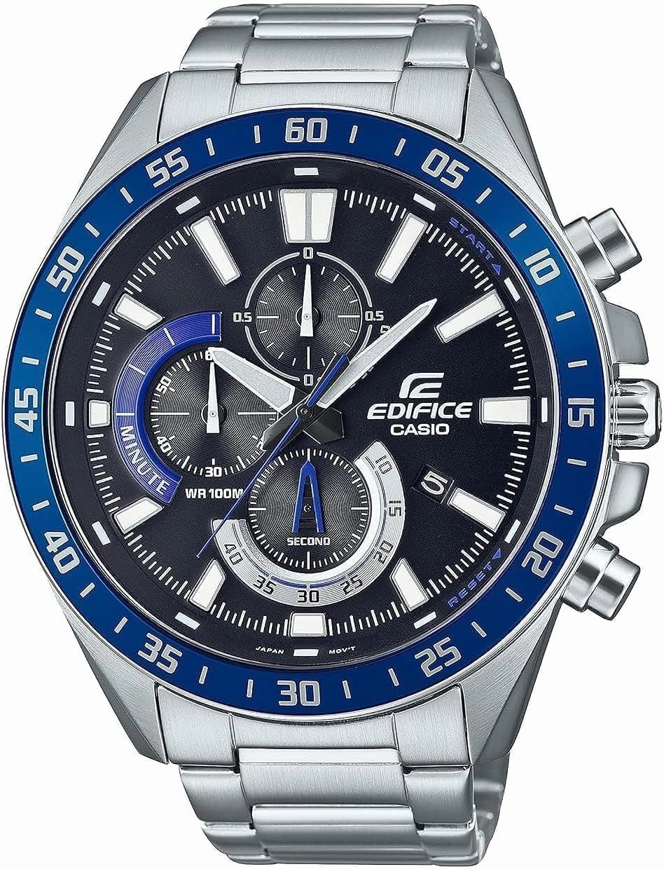 Casio Men's Quartz Sport Watch with Stainless Steel Strap, Silver-Tone, 22 (Model: EFV620D-1A2V), TBA