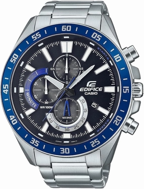 Casio Men's Quartz Sport Watch with Stainless Steel Strap, Silver-Tone, 22 (Model: EFV620D-1A2V), TBA
