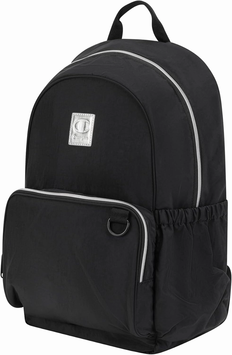 Champion Venice Nylon Backpack, Black/Silver, Medium