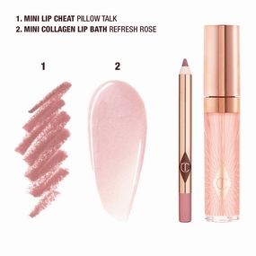 Charlotte Tilbury | Mini Glossy Pink Lip Gloss   Lip Liner Set