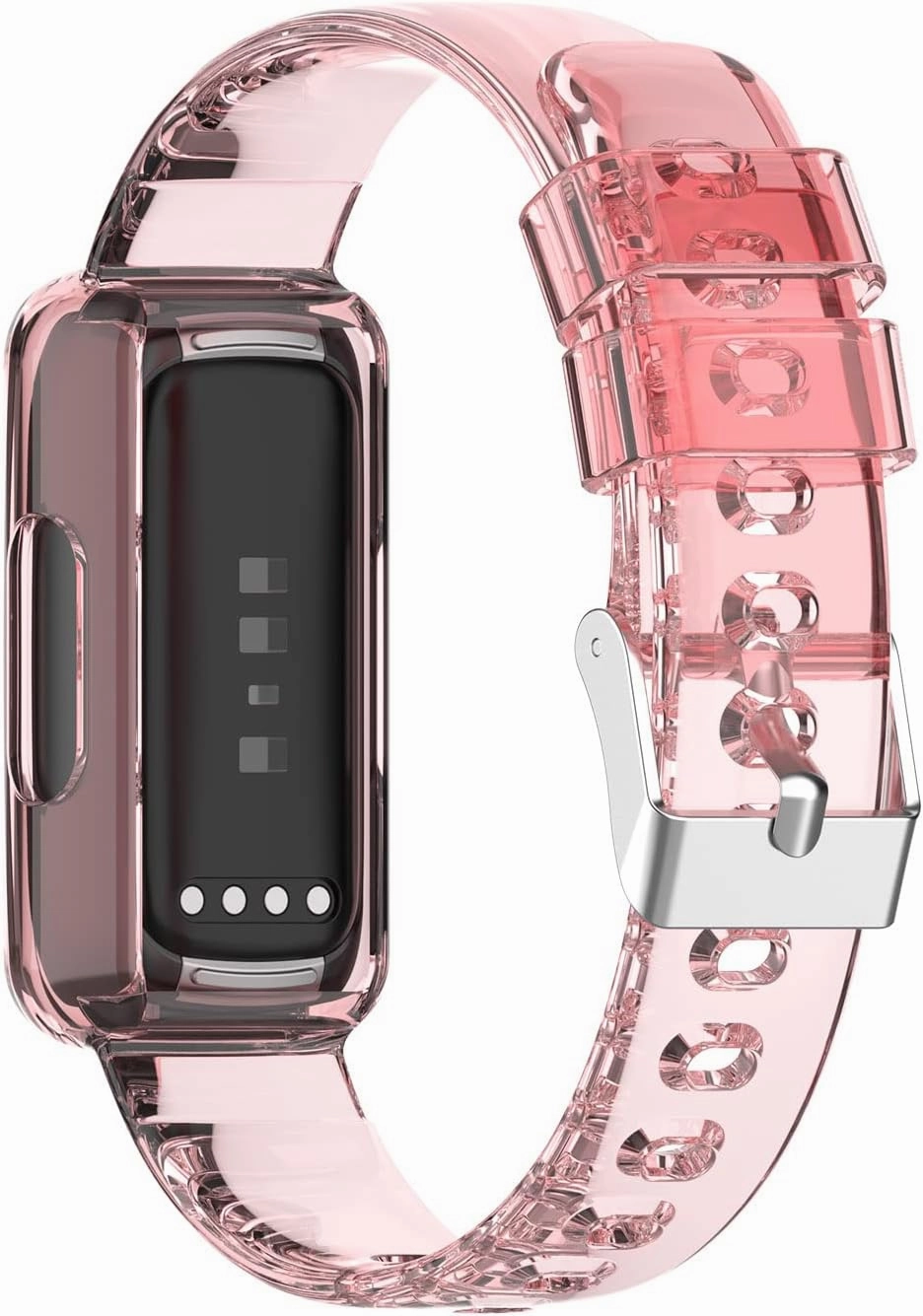 Chofit Protective Case with Strap Bands Compatible with Fitbit Luxe/Inspire 2 /Inspire/Inspire hr/Ace 2/Ace 3 Protective Bumper Case Cute Soft Watch Strap for Men and Women