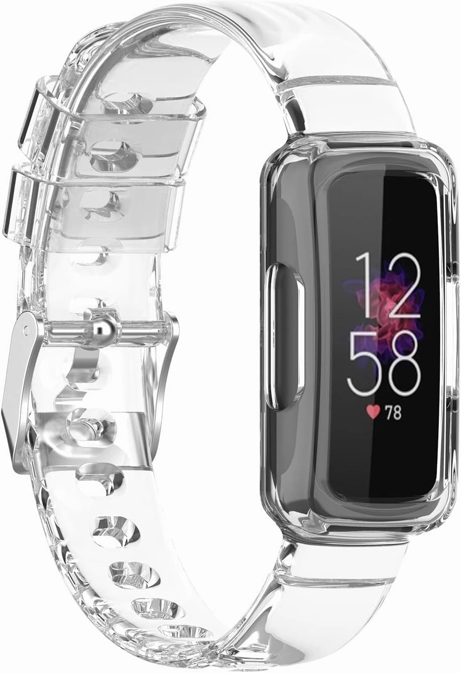Chofit Protective Case with Strap Bands Compatible with Fitbit Luxe/Inspire 2 /Inspire/Inspire hr/Ace 2/Ace 3 Protective Bumper Case Cute Soft Watch Strap for Men and Women