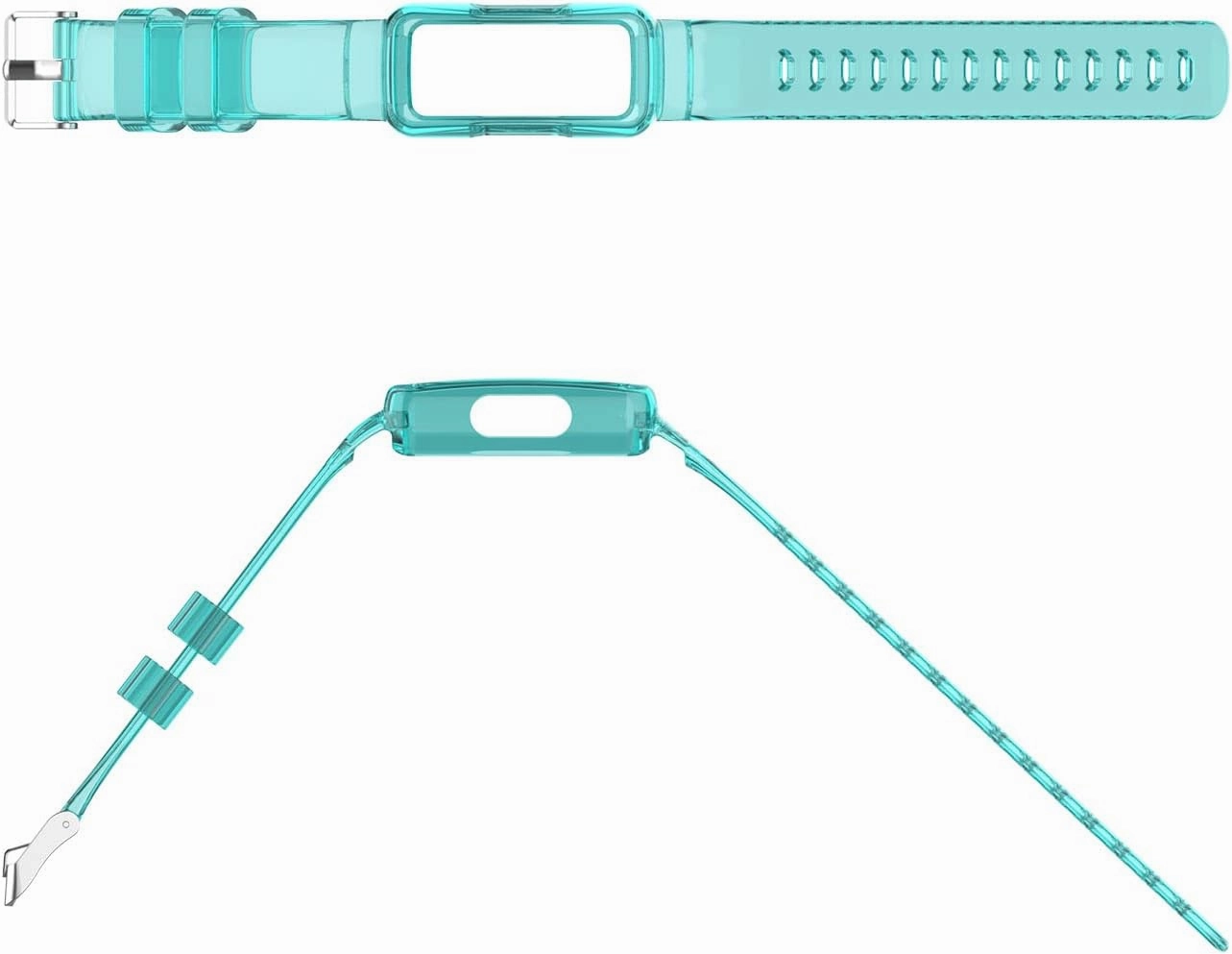 Chofit Protective Case with Strap Bands Compatible with Fitbit Luxe/Inspire 2 /Inspire/Inspire hr/Ace 2/Ace 3 Protective Bumper Case Cute Soft Watch Strap for Men and Women