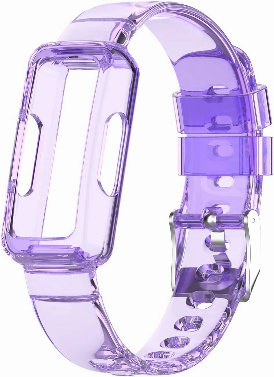 Chofit Protective Case with Strap Bands Compatible with Fitbit Luxe/Inspire 2 /Inspire/Inspire hr/Ace 2/Ace 3 Protective Bumper Case Cute Soft Watch Strap for Men and Women