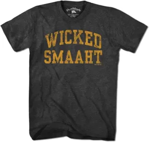 Chowdaheadz "Wicked Smaaht Boston T-Shirt – Unisex Black & Gold New England Graphic Tee