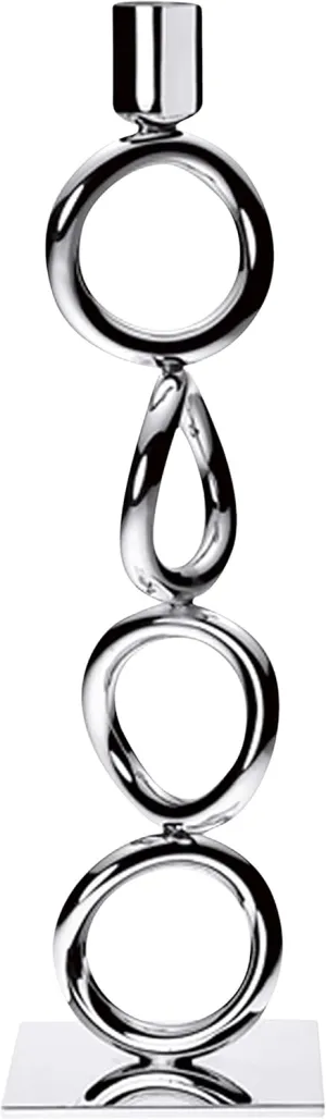 Christofle Vertigo Silver-Plated 4-Ring Candlestick Holder #4210076