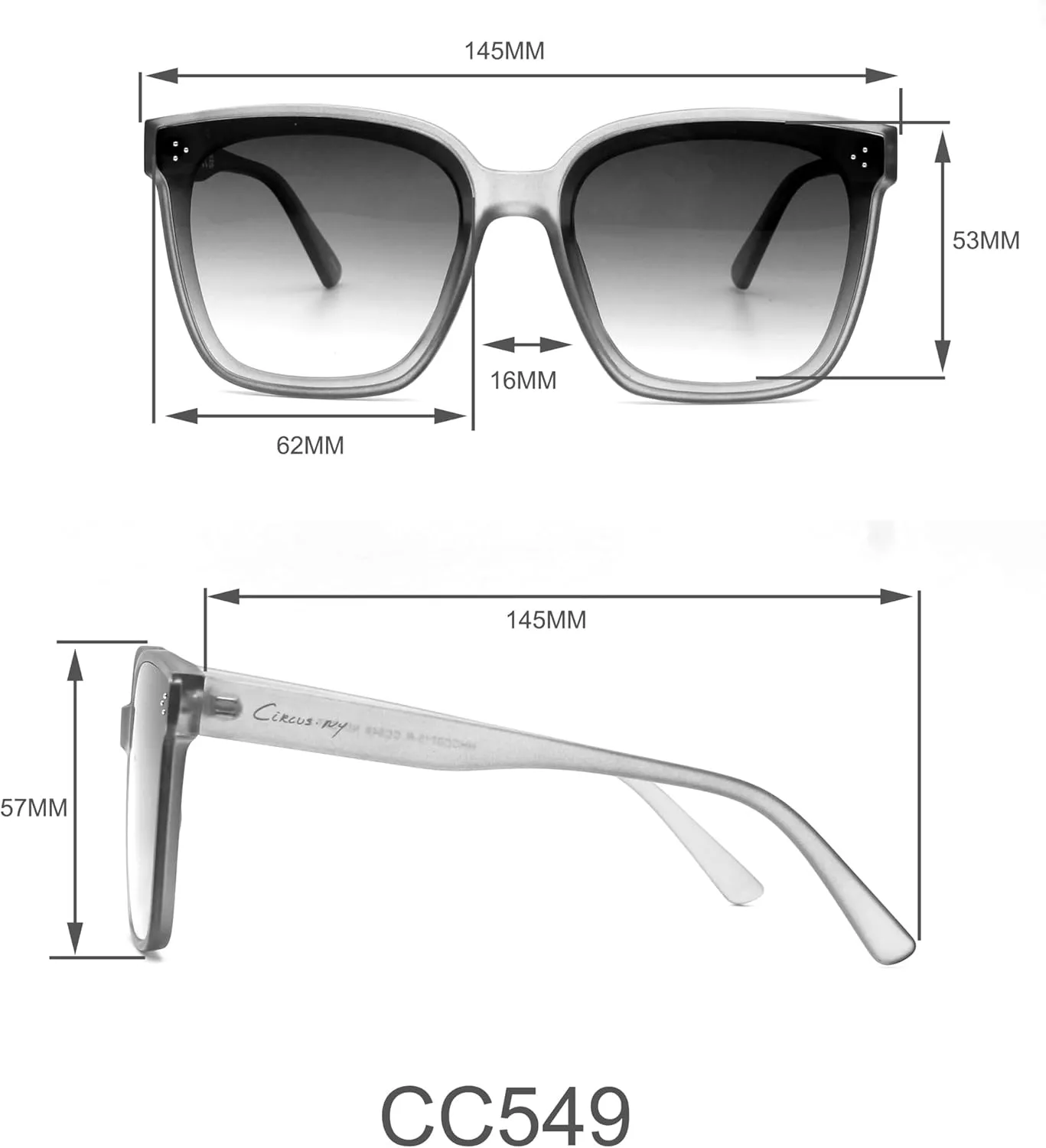 Circus NY by Sam Edelman Womens Cc354 Oversized Pearl Square Sunglasses
