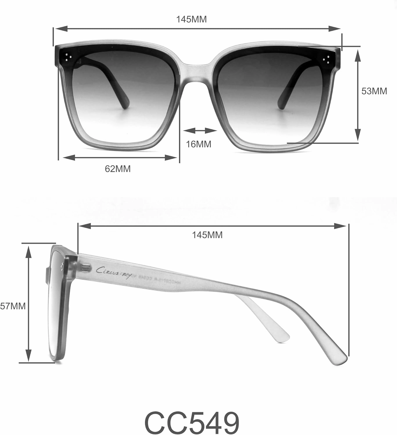 Circus NY by Sam Edelman Womens Cc354 Oversized Pearl Square Sunglasses