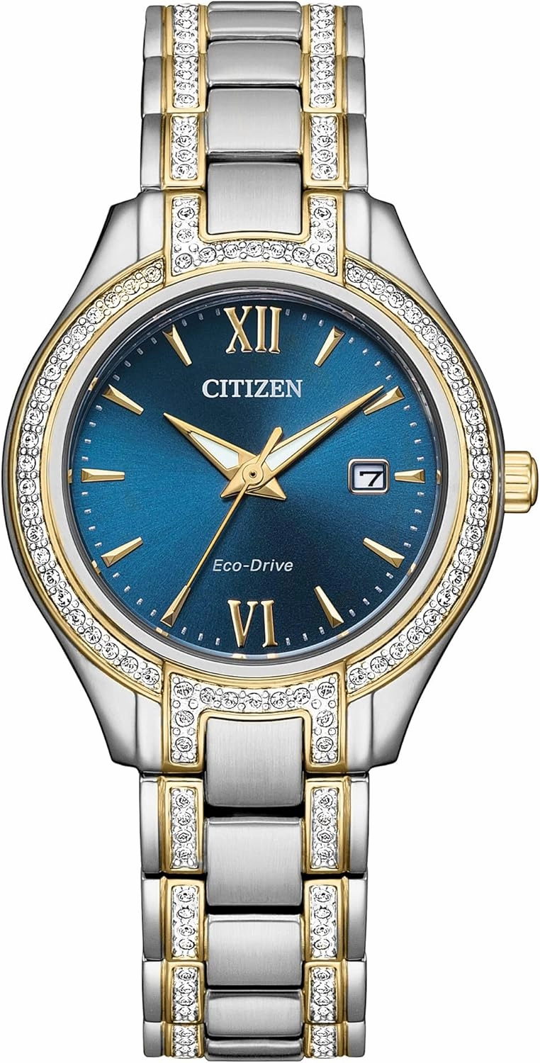 Citizen Ladies' Silhouette Crystal Eco-Drive Watch, 3-Hand Date, Stainless Steel, Spherical Mineral Crystal