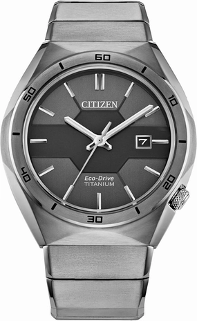 Citizen Men's Eco-Drive Sport Luxury Armor Watch in Super Titanium, Black Dial (Model: AW1660-51H)