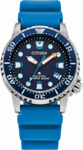 Citizen Women's Eco-Drive Promaster Dive 4, Blue Polyurethane Strap, Silver-Tone Stainless Steel Case (Model: EO2028-06L)