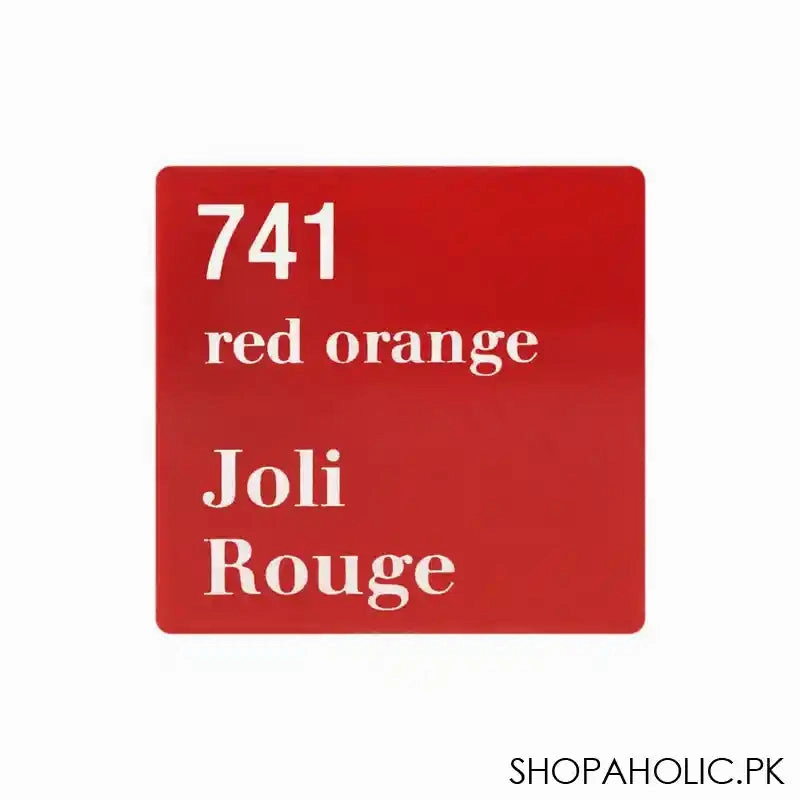 Clarins Paris Joli Rouge Moisturizing Long-Wearing Lipstick, 741 Red Orange
