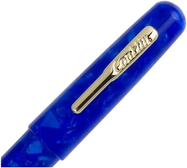 Conklin All American Fountain Pen in Lapis Blue with 18K Gold-Plated Accents – Medium Nib, Bold Design & Premium Craftsmanship – Ideal Gift for Professionals & Pen Enthusiasts
