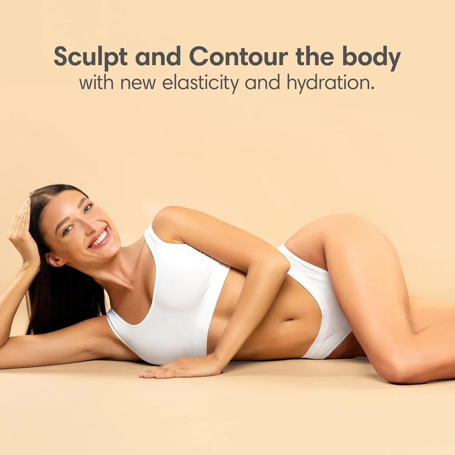 Consult Beaute Champagne Firming Body Cream with Pink Pepperslim - For Tighter, Smoother & Toned Arms Legs Stomach - For Dry, Crepey Skin & Cellulite - Moisturizer - Sweet Almond & Coconut - 8 Fl. Oz.