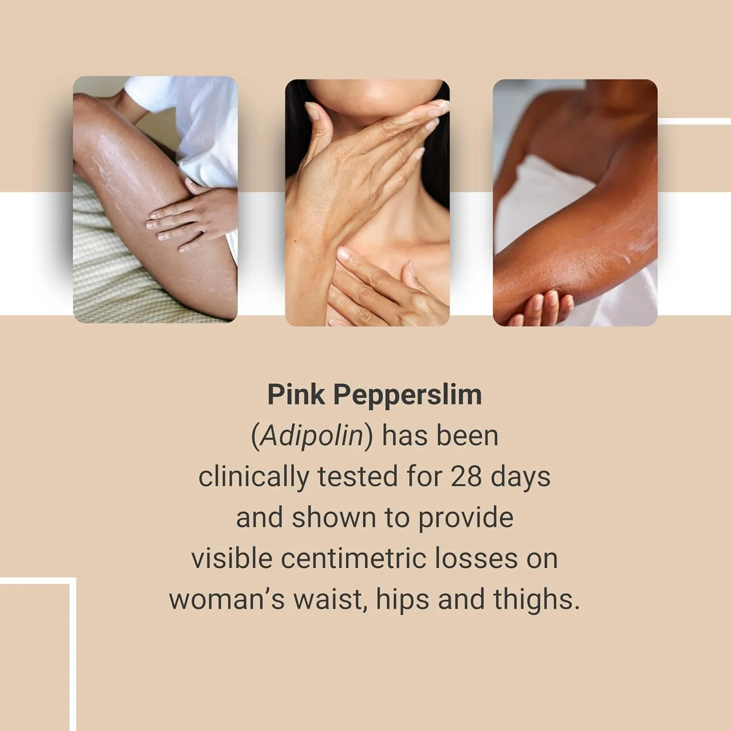 Consult Beaute Champagne Firming Body Cream with Pink Pepperslim - For Tighter, Smoother & Toned Arms Legs Stomach - For Dry, Crepey Skin & Cellulite - Moisturizer - Sweet Almond & Coconut - 8 Fl. Oz.