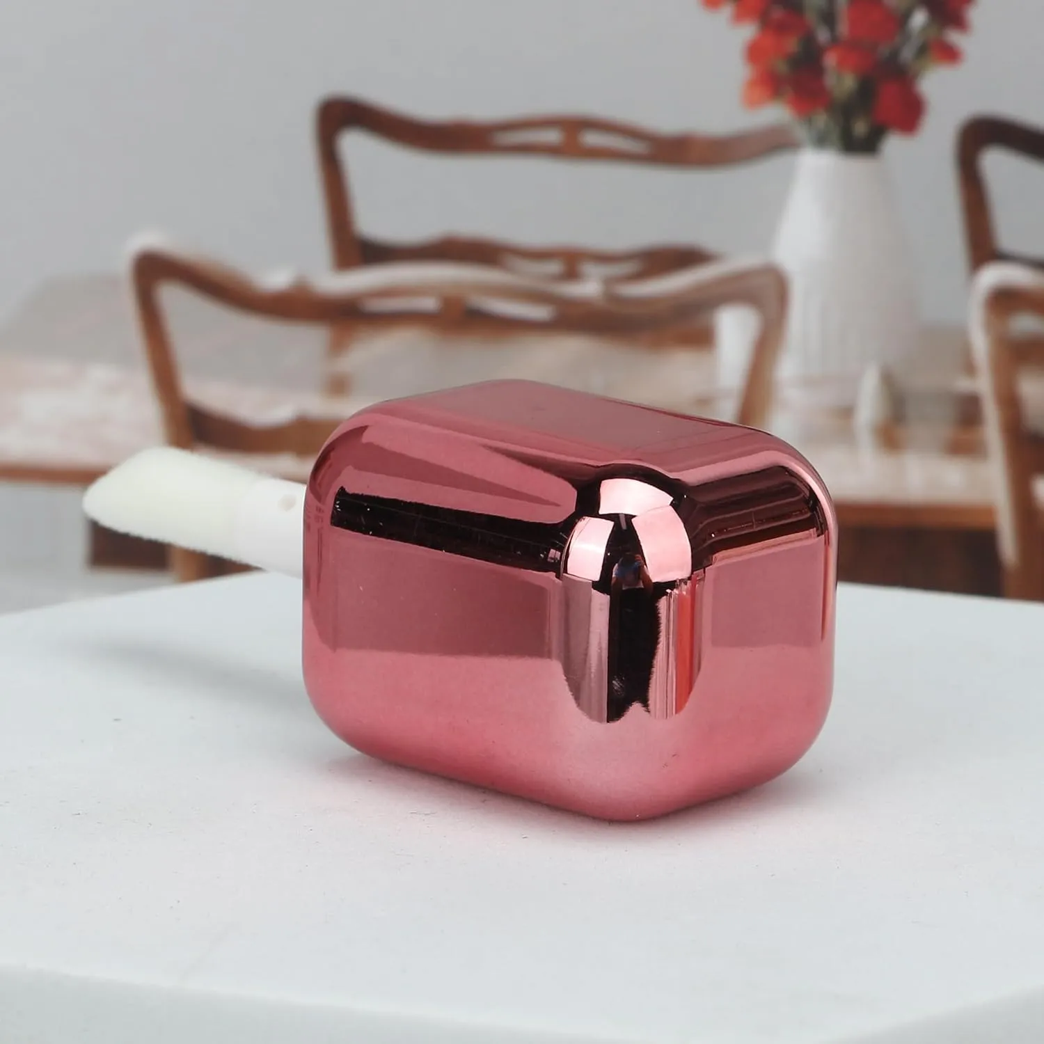 COSIDEA 14pcs Rose Gold 7ml Square big doe foot wand lip gloss tubes for DIY lipgloss containers tubes with thick wand