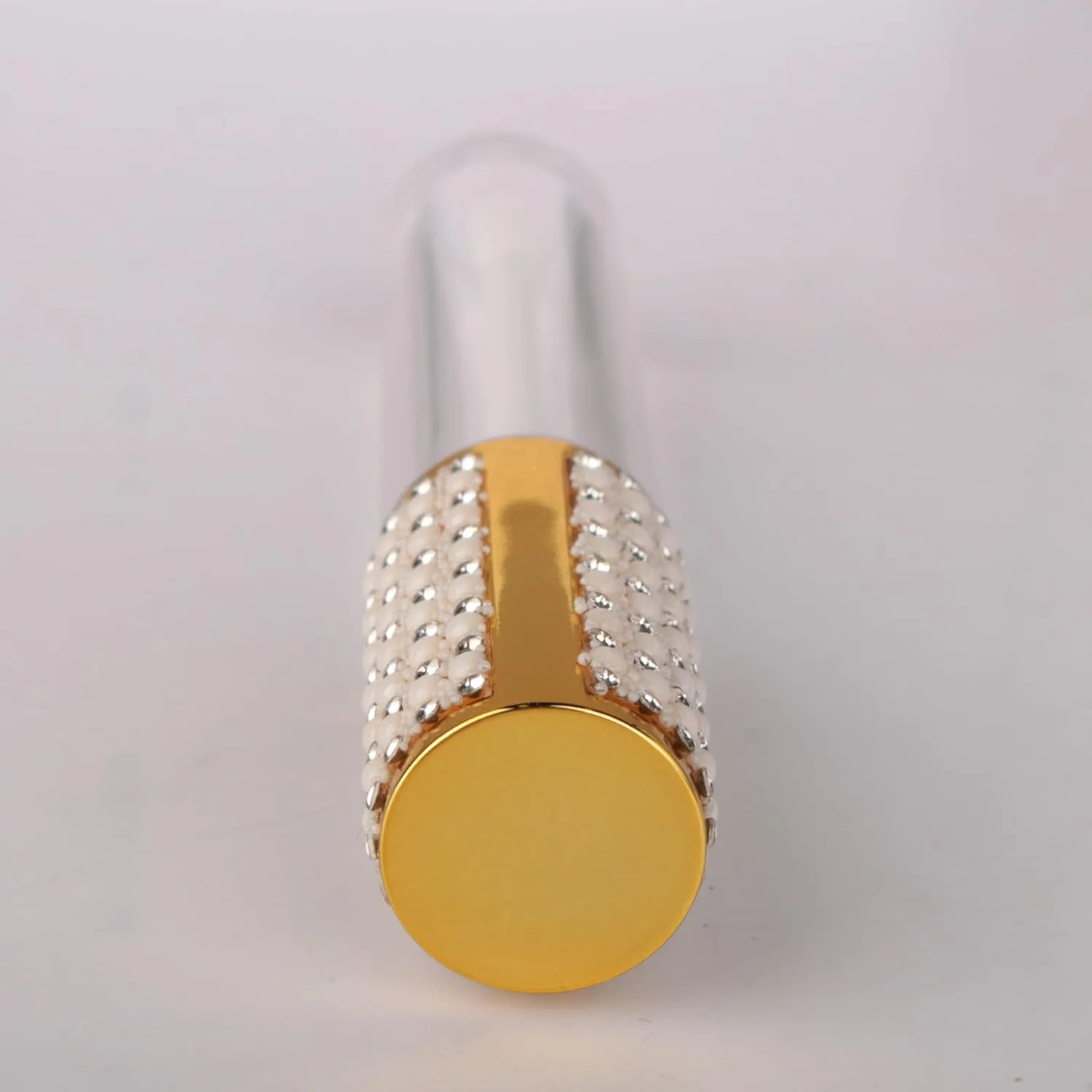 COSIDEA 15pcs Round Empty 5ml 0.17oz Gold lip gloss tubes with wand pearl Lipgloss tube containers for lip oil packing