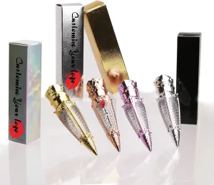 COSIDEA 4ml rose gold crown empty lip gloss tubes with customized logo Paper box, empty Key chain lipgloss containers