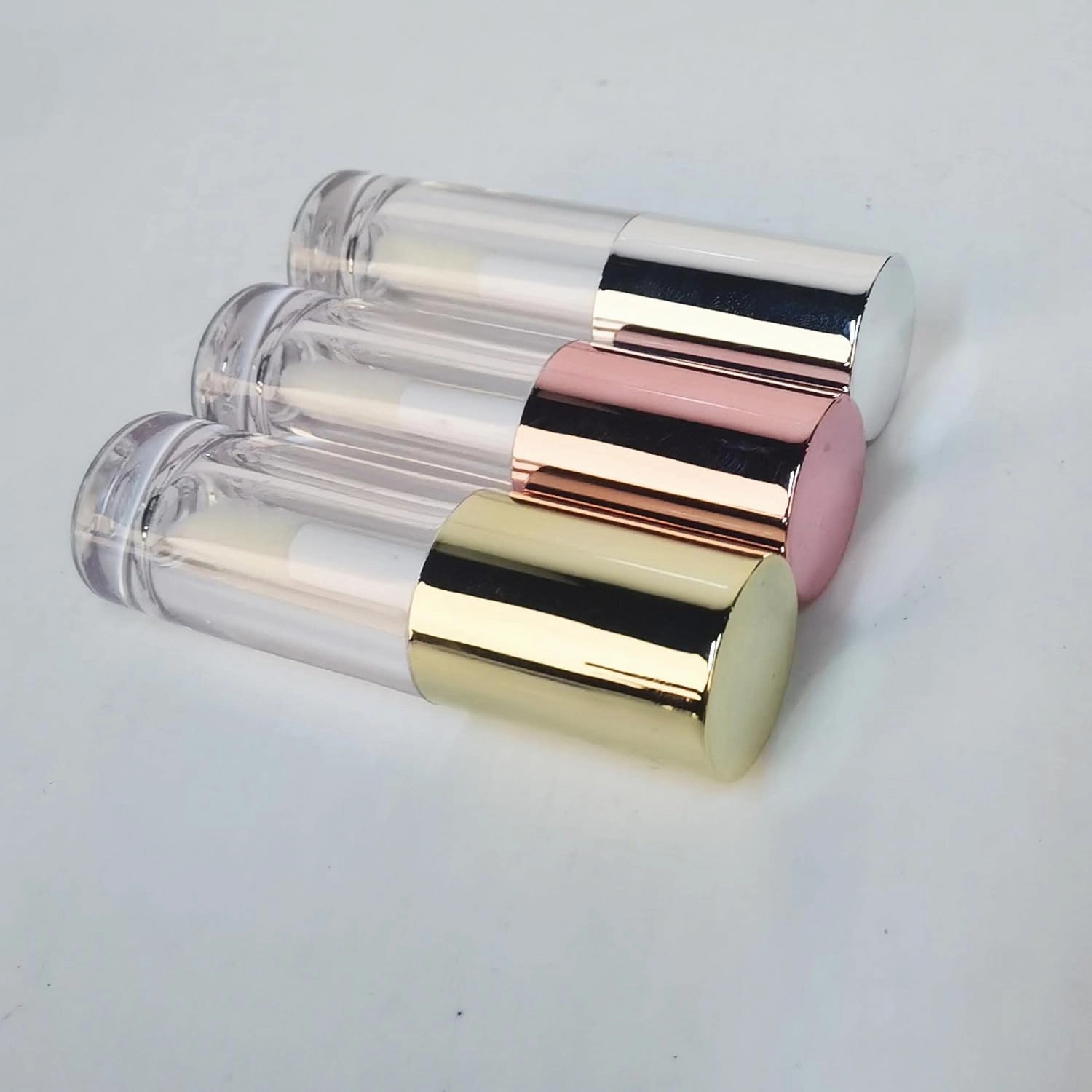 COSIDEA 14pcs Empty 6ml big brush Chunky lip gloss tubes for DIY lip gloss,Rose Gold Large doe foot wand l lipgloss containers