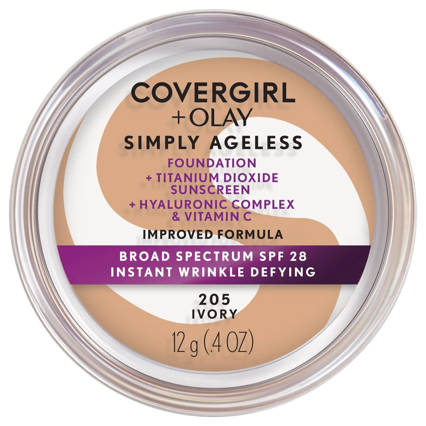 COVERGIRL OLAY Simply Ageless Instant Wrinkle-Defying Foundation, 205 Ivory