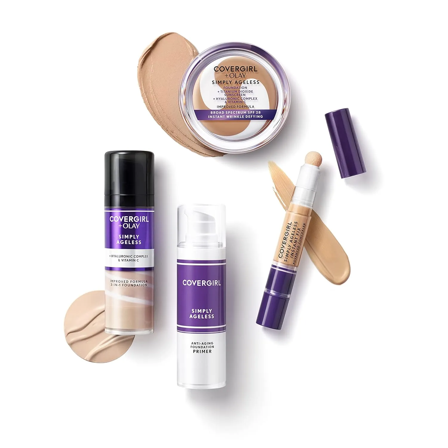 COVERGIRL OLAY Simply Ageless Instant Wrinkle-Defying Foundation, 205 Ivory