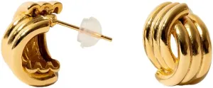 Cross Flow Bold Earrings (Gold Color)– Designed in Korea, Crafted with Precision