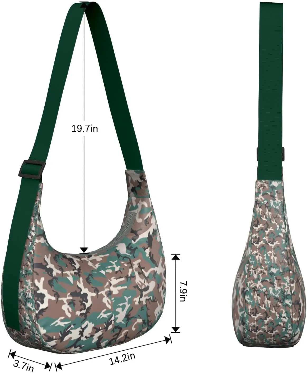 Crossbody Bag for Women Clutch HandBag with Zipper Closure for Women Underarm Purse with Adjustable Strap Zipper