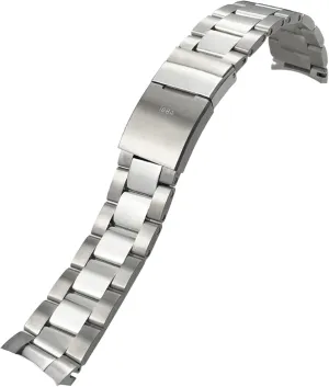 Curved End 22mm Stainless Steel Solid Watchband，For Breitling Avenger Silver Watch Strap Bracelets