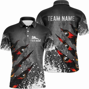 Customized 8 Ball Pool Crown Men Billiard Shirts, Gold and Black Billiard Team Shirts, Pool Jerseys, Custom