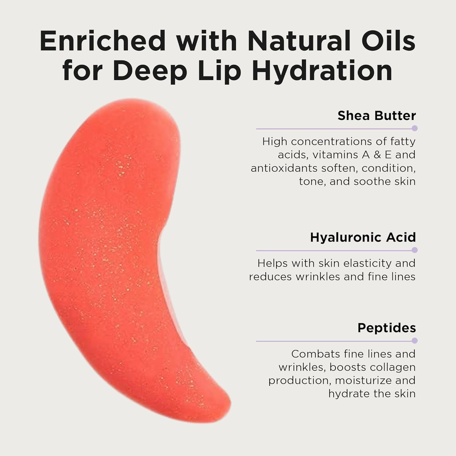 Côte Beauty The Necessity Peptide Lip Shine in Branson - Plumping Coral Lip Gloss with Hyaluronic Acid, Shea Butter & Jojoba Oil - Non-Sticky, Long-Lasting Hydrating Formula