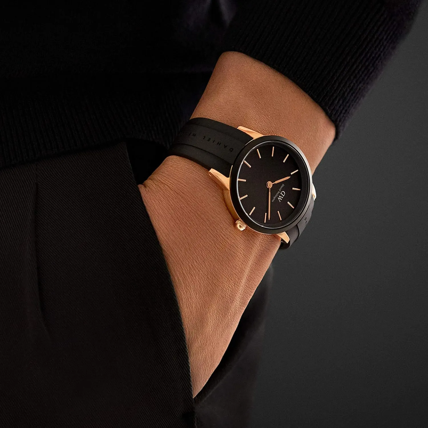 Daniel Wellington Iconic Watch Rose Gold Rubber