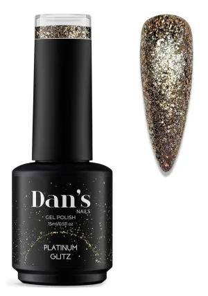 Dan's Nails Rose Gold Glitter Gel Polish