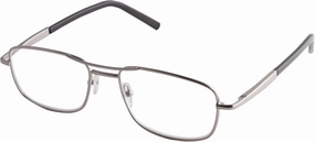 DDE Men's Reader Glasses, Silver,  1.25